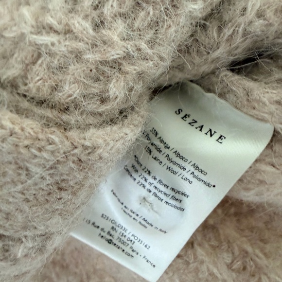 Sezane Cream Cardigan Sweater - Picture 3 of 4